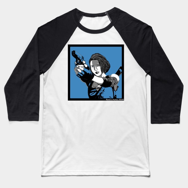 Jill Valentine Baseball T-Shirt by Rama.Rabbit